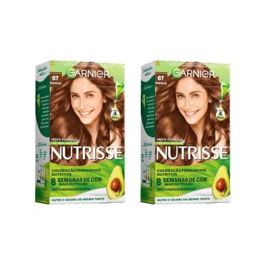 COLORAçAO NUTRISSE 67 LOURO ESCURO DOURADO ACAJU - KIT C/ 2UN