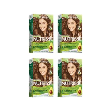 COLORAçAO NUTRISSE 67 LOURO ESCURO DOURADO ACAJU-KIT C/4UN