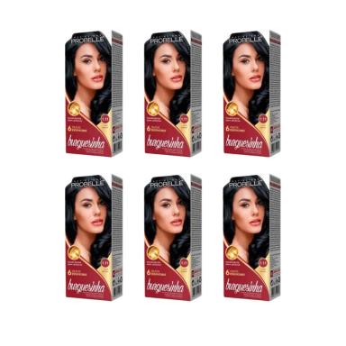 COLORAçAO PROBELLE BURGUESINHA 1.11 PRETO AZULADO-KIT C/6UN