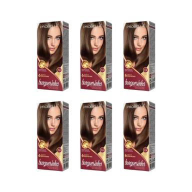 COLORAçAO PROBELLE BURGUESINHA 7.0 LOURO MEDIO - KIT C/6UN