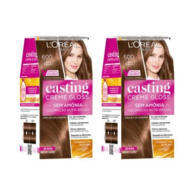 COLORAçAO CASTING GLOSS 600 LOURO ESCURO - KIT C/ 2UN
