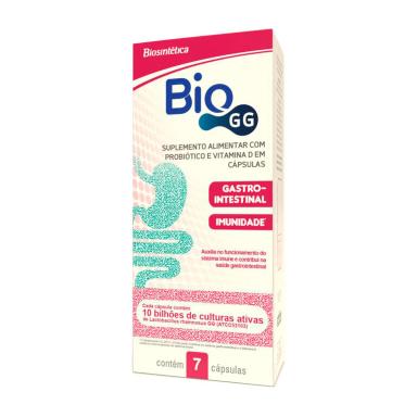 Suplemento Alimentar Bio GG Probiótico + Vitamina D 1.000UI - 7 cápsulas