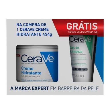 Kit Cerave Compre 1 Creme Hidratante 454g e Ganhe 1 Gel de Limpeza 40g