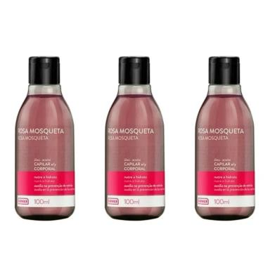Oleo Rosa Mosqueta Farmax Capilar/corporal 100ml (kit C/03)