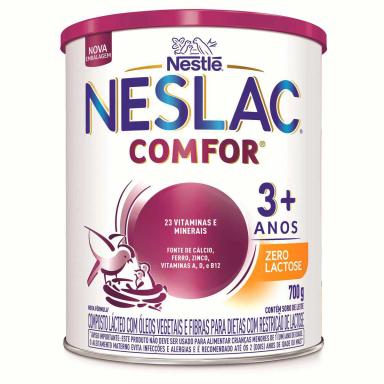 Composto Lácteo Neslac Comfor Zero Lactose Nestlé de 3 a 5 Anos 700g