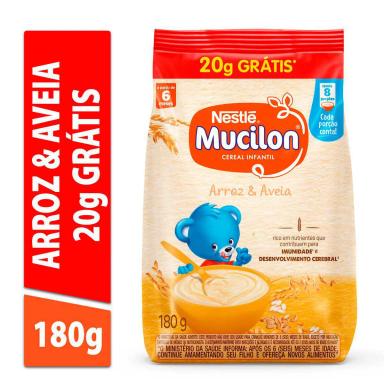 Cereal Infantil Mucilon Arroz e Aveia Leve 180g Pague 160g