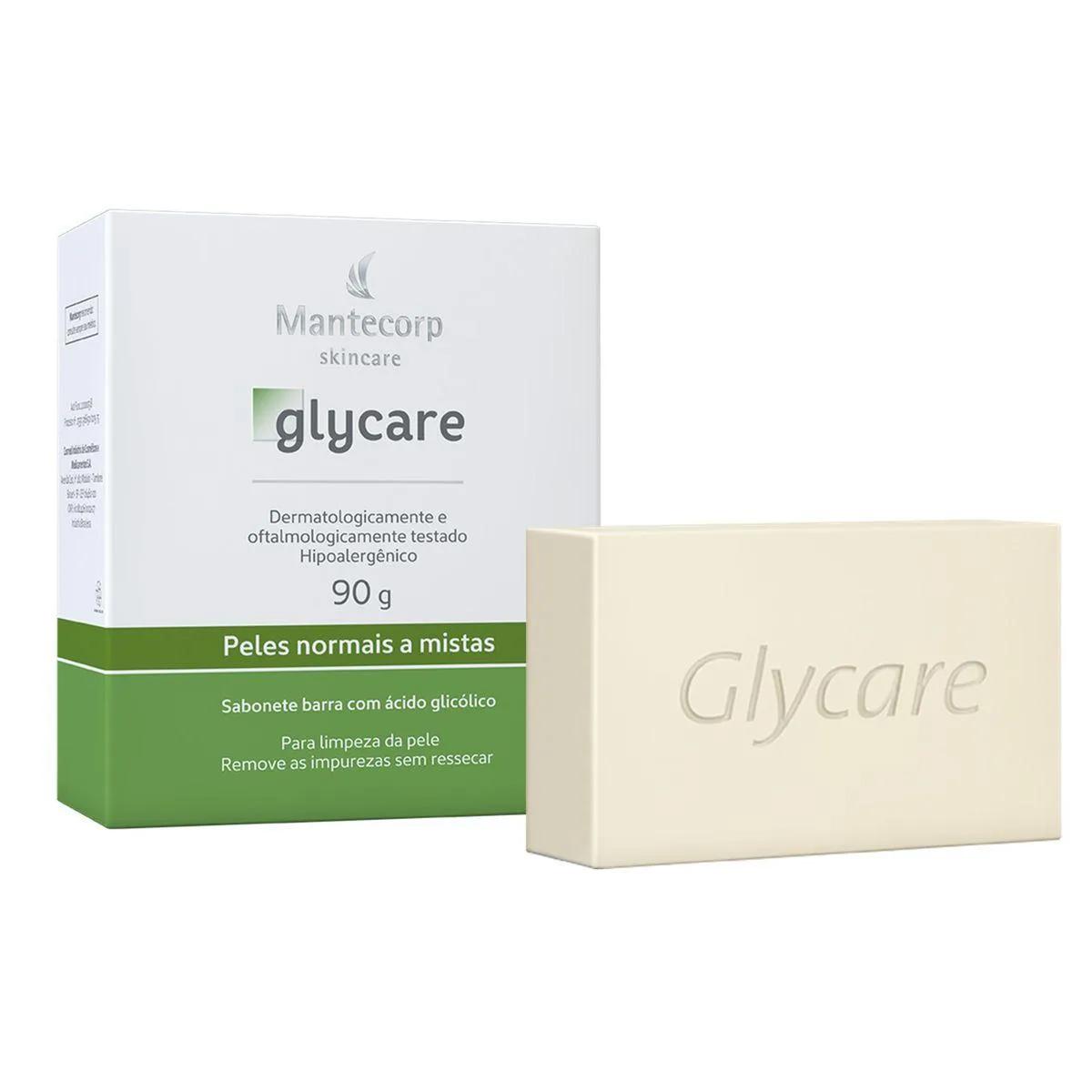 TESTE - Sabonete Facial em Barra Mantecorp Glycare Peles Normais a Mistas com 90g