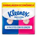 Kit Lenços de Papel Kleenex com 4 pacotes de 10 lenços