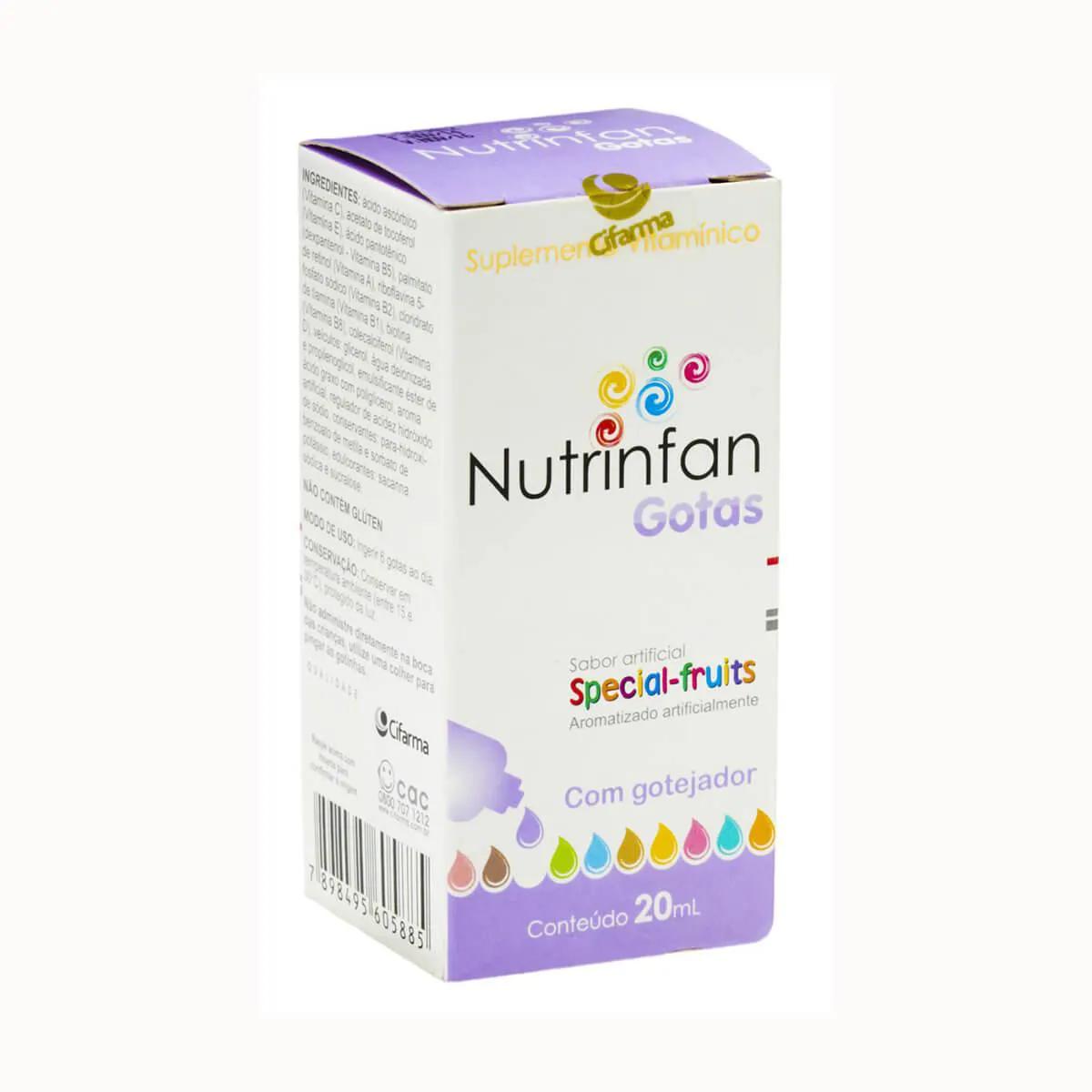 Suplemento Vitamínico Nutrinfan Infantil Special Fruits Gotas com 20ml + gotejador