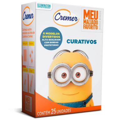 Curativo Infantil Cremer Minions Flexível com 25 unidades