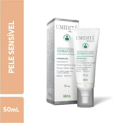 Creme Gel Hidratante Umiditá Rosto FPS 25 com 50ml