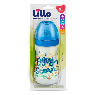 Mamadeira Lillo Super Evolution Divertida Azul de 300ml