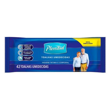Lenço Íntimo Umedecido Plenitud com 42 unidades
