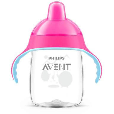 Copo Philips Avent Pinguim Rosa com bico 340ml