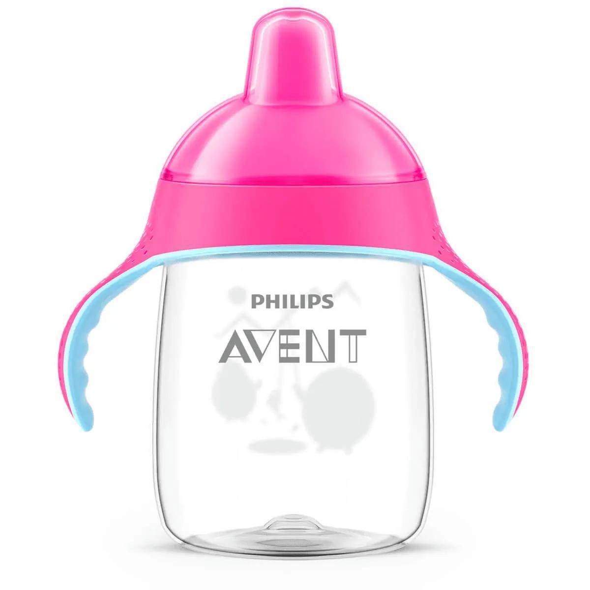 Copo Philips Avent Pinguim Rosa com bico 340ml