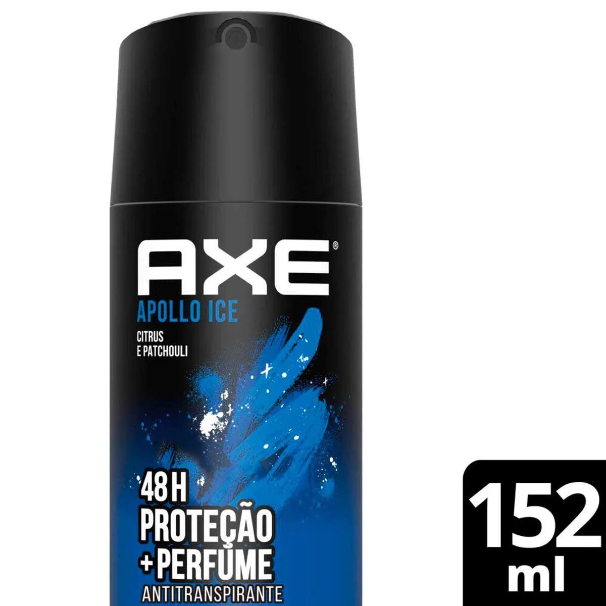 Desodorante Antitranspirante Aerosol Axe Apollo Ice Masculino 48h 150ml