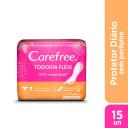 Protetor Diário Carefree Tododia Flexi Sem Perfume 15 unidades