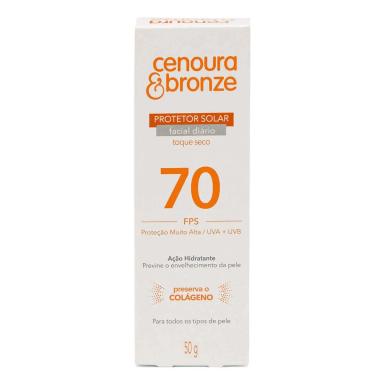 Protetor Solar Facial Cenoura & Bronze FPS70 com 50g