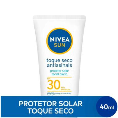 Protetor Solar Facial Nivea Sun Toque Seco Antissinais FPS 30 com 40ml