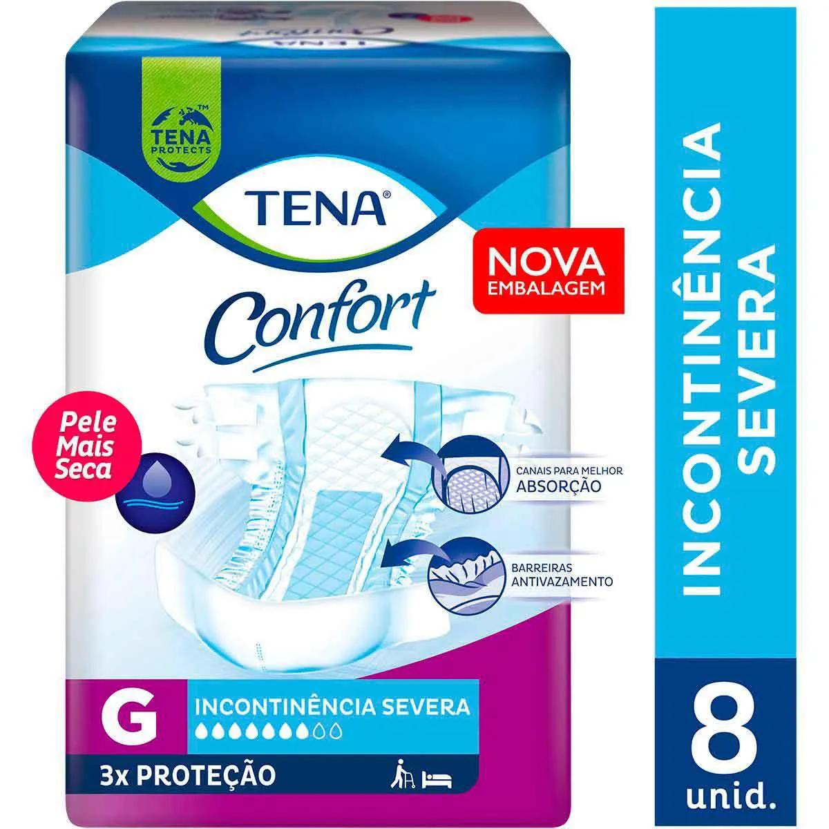 Fralda Adulto Tena Confort G 8 unidades