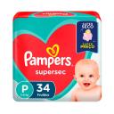 Fralda Pampers Supersec P - 34 Unidades