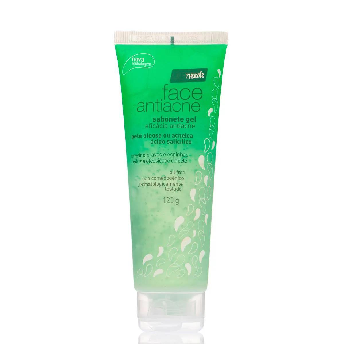 Sabonete Gel Antiacne Needs Facial Pele Oleosa ou Acneica 120g