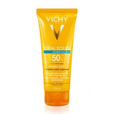 Protetor Solar Corporal Vichy Idéal Soleil Hydra Soft FPS 50 com 200ml