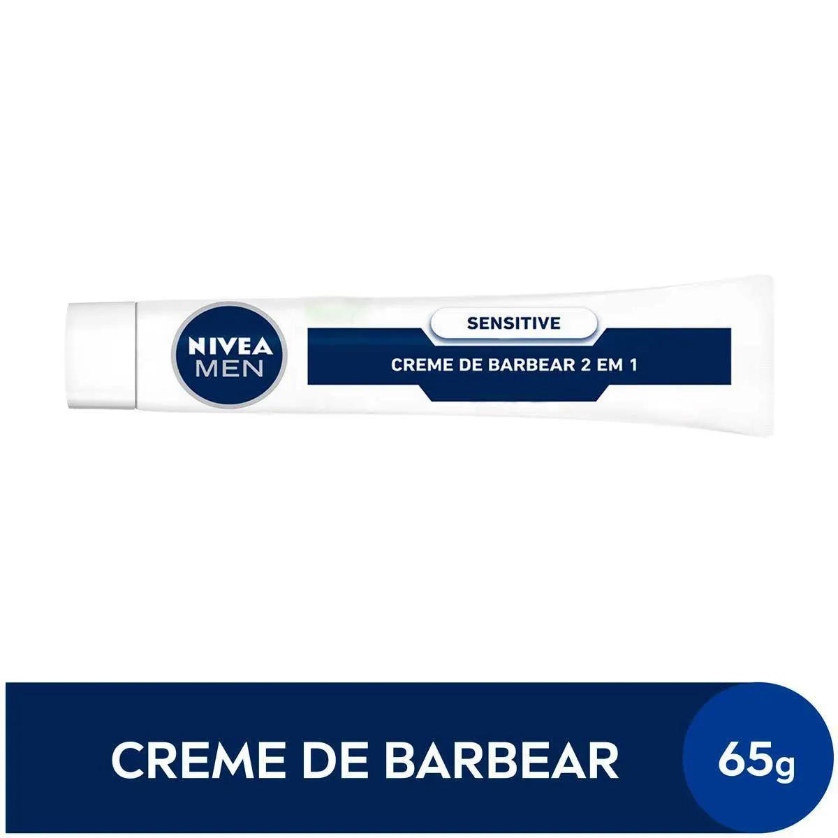 Creme de Barbear Nivea Men Sensitive 2 em 1 com 65g