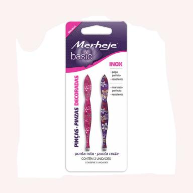 Pinça Depilatória Merheje Basic Decorada com 1 unidade