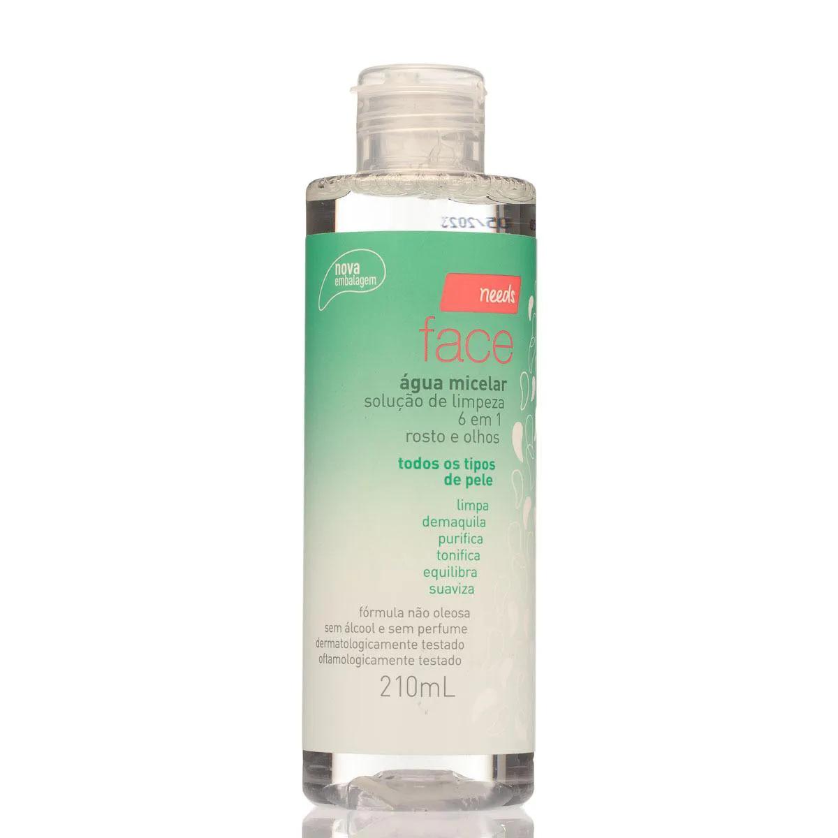 Água Micelar Facial Needs Face 6 em 1 com 200ml