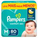 Fralda Pampers Confort Sec M - 80 Unidades