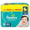 Fralda Pampers Confort Sec M - 80 Unidades