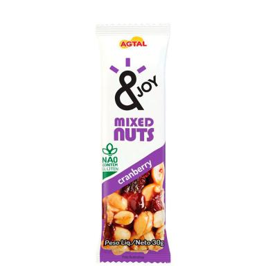 Barra de Cereal Mixed Nuts Sabor Cranberry com 30g