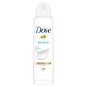 Desodorante Dove Sensitive Sem Perfume Aerossol Antitranspirante com 150ml