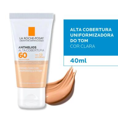 Protetor Solar Facial La Roche-Posay Anthelios Alta Cobertura Cor Clara FPS 60 com 40ml