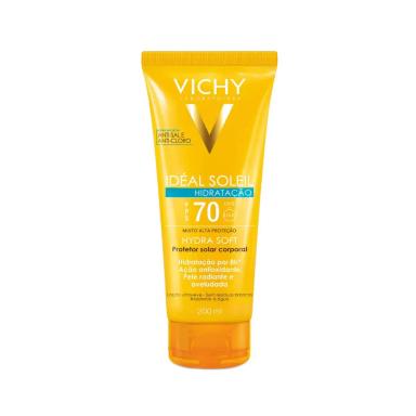 Protetor Solar Corporal Vichy Idéal Soleil Hydra Soft FPS 70 com 200ml