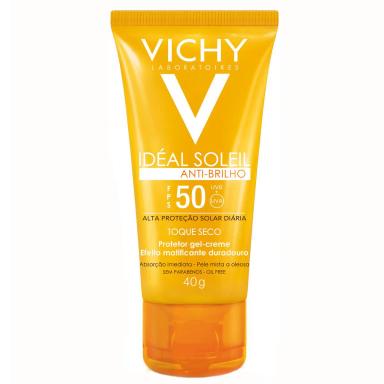 Protetor Solar Facial Idéal Soleil Antibrilho Toque Seco FPS 50 com 40g