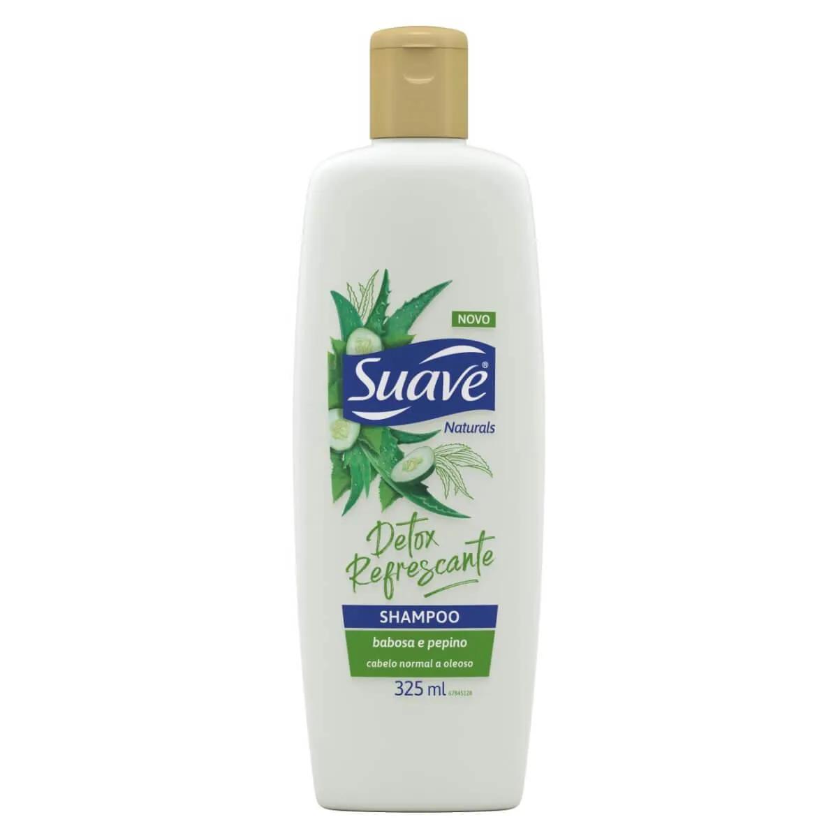 Shampoo Suave Naturals Detox Refrescante Babosa e Pepino