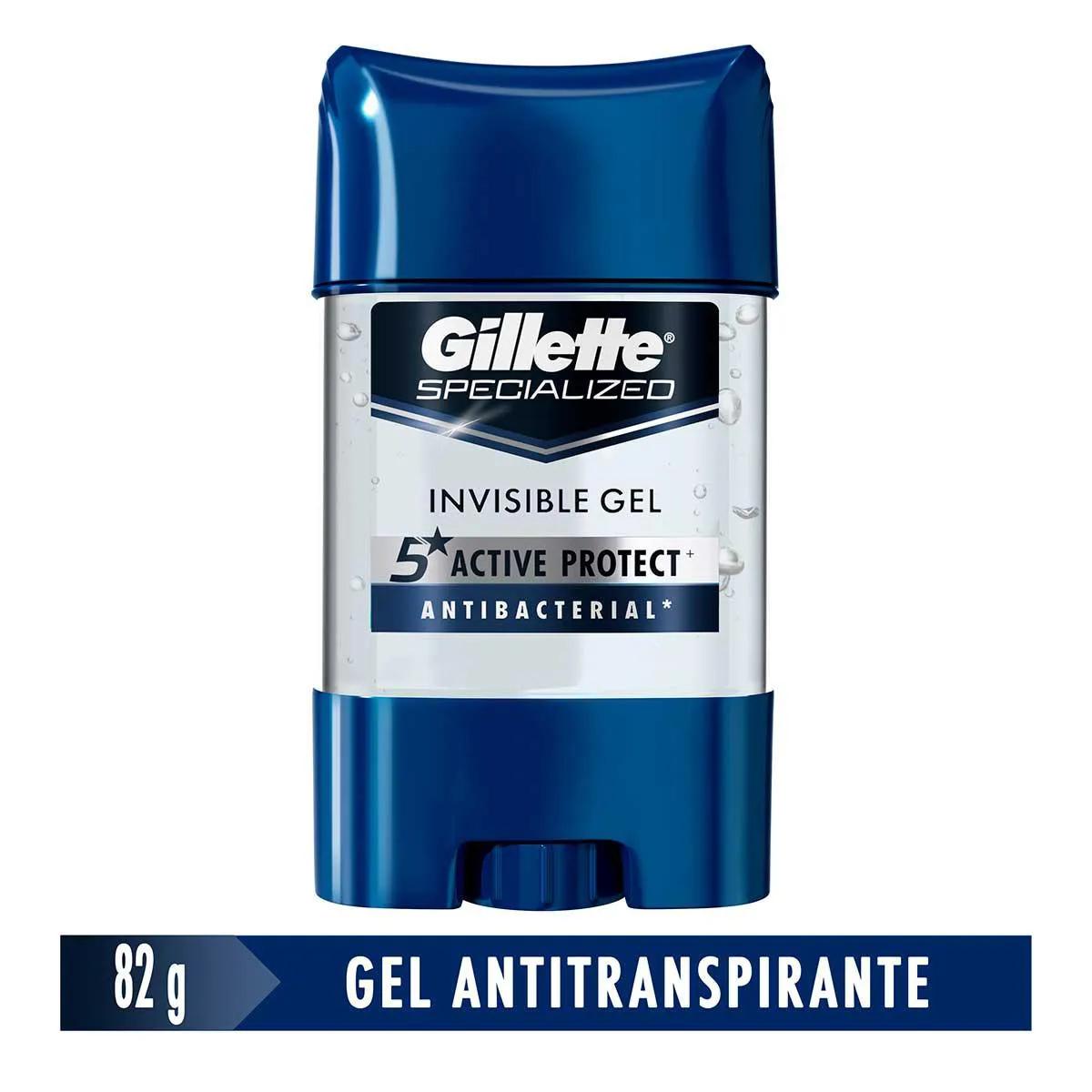 Desodorante Antitranspirante Clear Gel Gillette Antibacteriano Masculino com 82g
