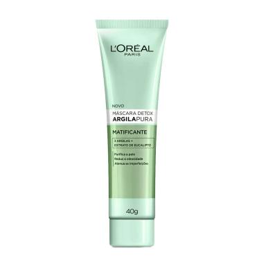 Máscara Facial L'Oréal Paris Argila Pura Detox Matificante 40g