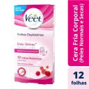 Cera Veet Fria Folhas Depilatórias para Peles Normais e Secas com 12 unidades