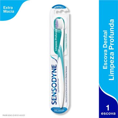 Escova de Dente Sensodyne Limpeza Profunda Extra Macia com 1 unidade