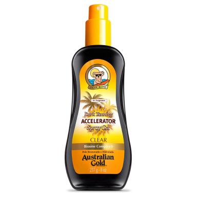 Bronzeador Acelerador Australian Gold Dark Tanning Clear Spray Gel com 237ml