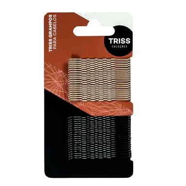 Conjunto de Grampo para Cabelo Triss Dourado e Preto com 40 unidades