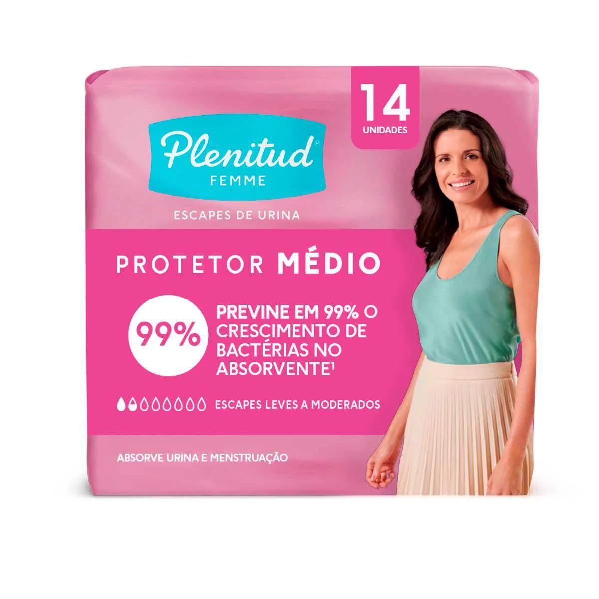 Protetor Diário Plenitud Femme Médio com 14 Unidades