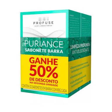 Kit Sabonete em Barra Profuse Puriance com 2 unidades de 80g cada