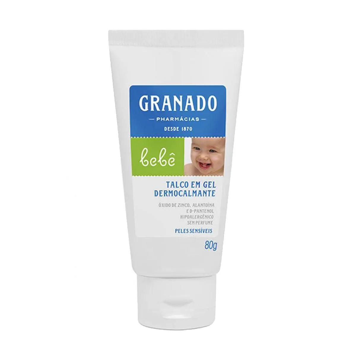 Talco em Gel Infantil Dermocalmante Granado Bebê Peles Sensíveis com 80g