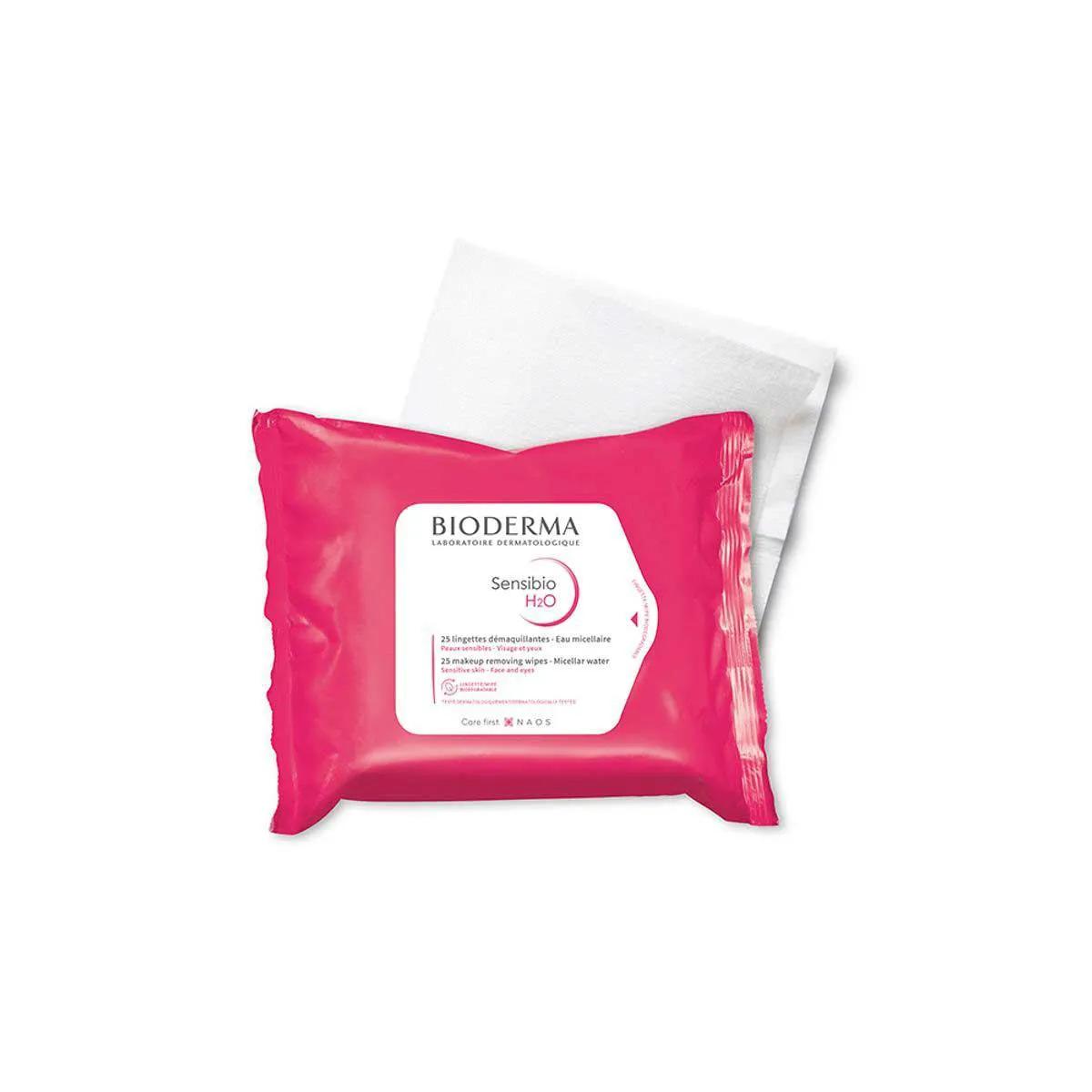 Lenço Demaquilante Micelar Bioderma Sensibio H2O com 25 unidades