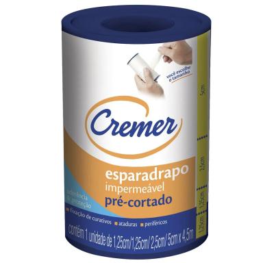 Esparadrapo Impermeável Cremer Pré-Cortado de 5cm x 4,5m com 1 unidade