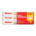 Kit Lenço Umedecido Huggies Puro e Natural com 6 pacotes de 48 unidades cada
